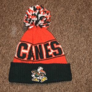 Miami Hurricanes Pom Beanie